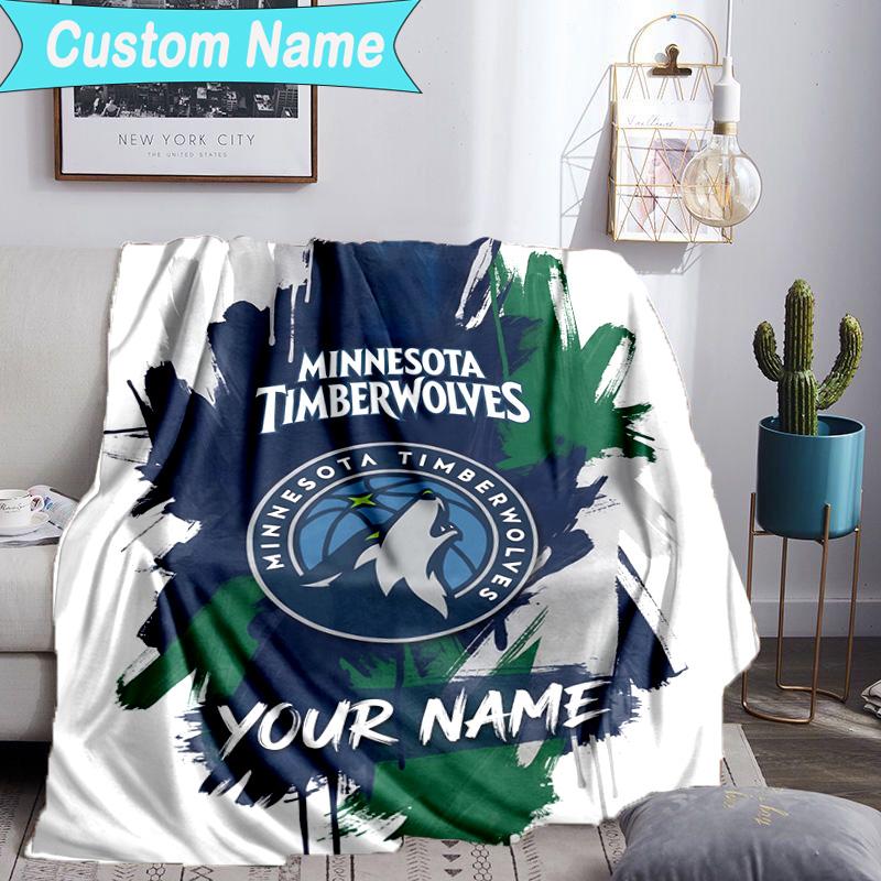 Custom Name Blanket Minnesota Logo Blanket Bedding Blanket for Travel, Camping, Living Rooms, Offices, Sofas, Fan Christmas Gift