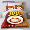Galatasaray S Custom Name Pattern Bedding,Quilt Set Quilt Cover Pillowcase Home Birthday Gift(1 * duvet cover + 2 * pillowcase, without core)