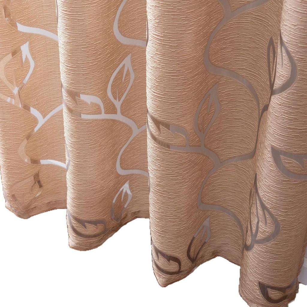Modern Multi-color Cutout Lace Sheer Curtain for Bedroom, Living Room, Lounge - Rod Pocket Design