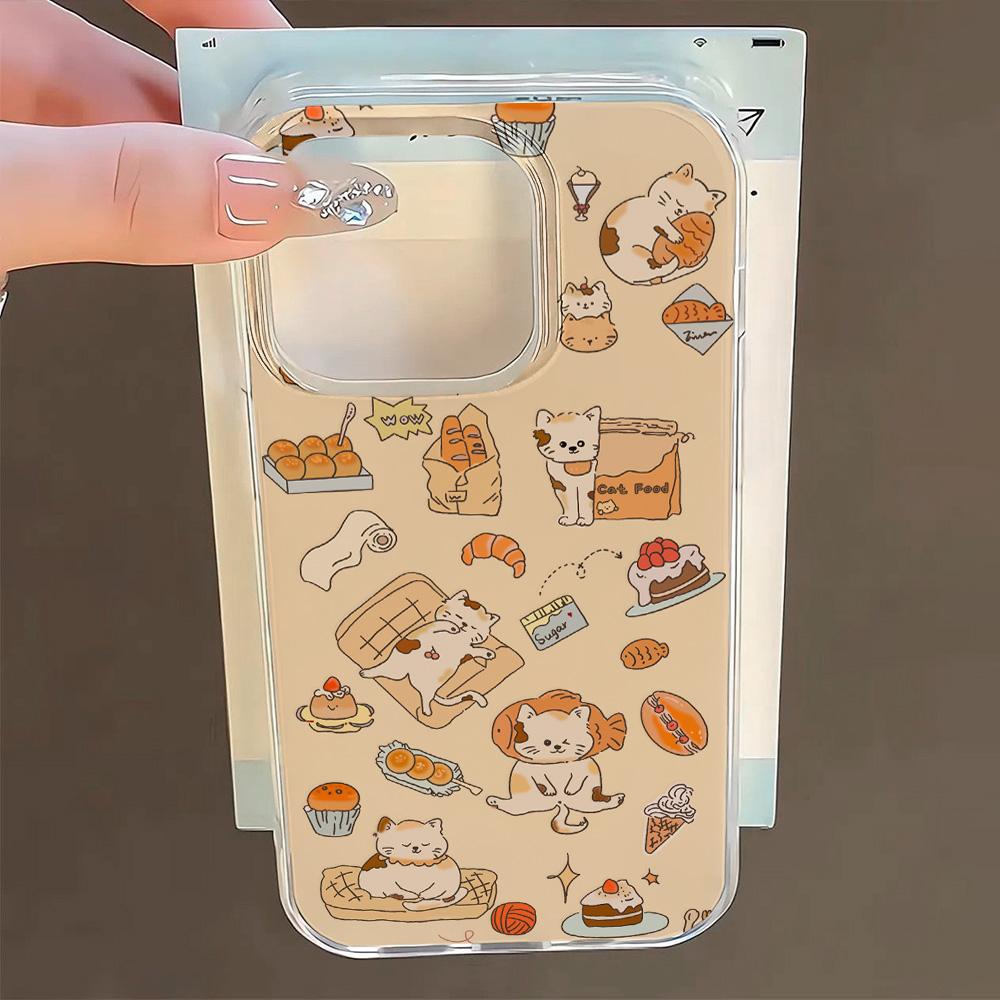 Painted Phone Case for iPhone 12 13 15 16 iPhone 16 12 13 14 15 Pro  14 15 16 Pro Max Coverage Shockproof Anti-Fingerprint Fresh Style Protective Case