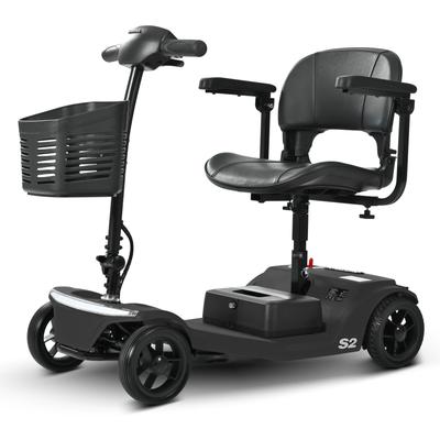 SWEETRICH S2 Elderly Mobility Scooter 250W Motor 12AH Battery 136KG Max Load 15KM Range Removable Battery Portable for Travel  Long Distance Trips
