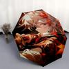 1pc Autumn Maple Leaf Design Automatic Opening/Closing Umbrella with Portable Tri-Fold Design, 8-Bone Iron Frame Outdoor Umbrella, Ideal Gift for