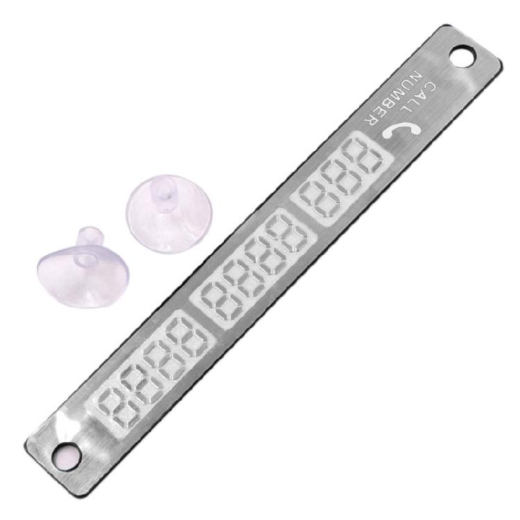Luminous SUV Temporary Parking Card Hide Phone Number Plate Car Ornament Decor