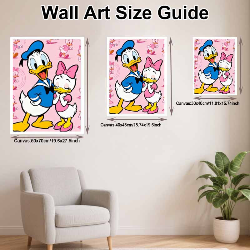 Disney Diamond Painting 5D DIY Donald Duck Daisy Duck Diamond Painting Art Diamond Painting Kit Adult/Beginner Gift Idea Home Decor