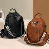 Retro PU Backpack Women's Large Capacity Multi-use Shoulder Bag