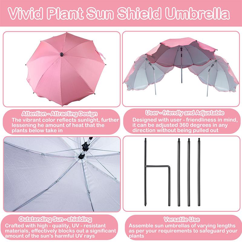 Plant Umbrellas For Outdoor Plants, Adjustable Garden Shade Umbrella Larger Size Plants Shade Cover Umbrella Sun Protection