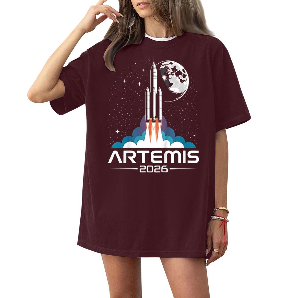 Damen Modisches Lässiges Kurzarm-T-Shirt mit Aufdruck Rundhals-Top