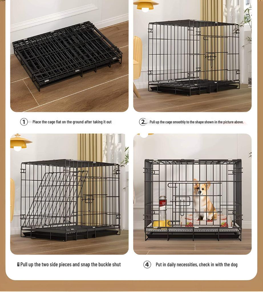 Luxury Villa Dog House with Toilet for Small To Medium Dogs and Cats