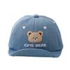 Breathable Baby Baseball Hat Cartoon Bear Baby Sun Visor Hat Simple Toddler Peaked Cap  Boys Girls