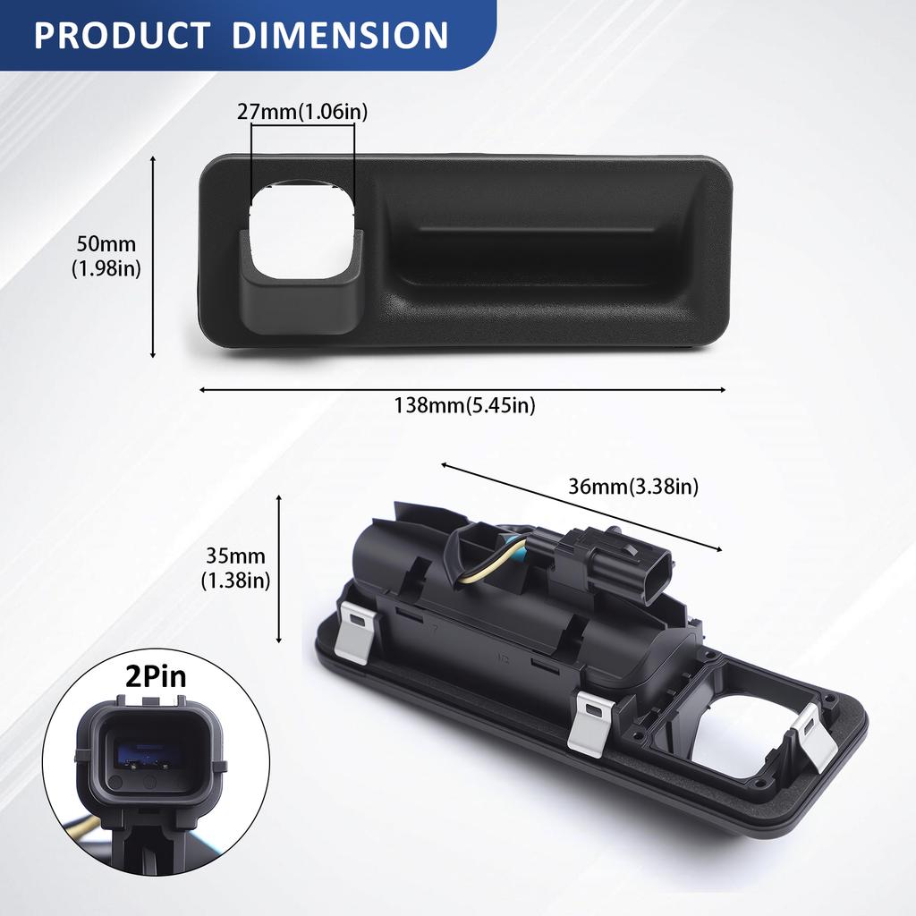 For Kia Sportage 2017-2019 Outside Parts Trunk Lid Lock Tailgate Handle Accessories Black Fittings 81260D9010 Tailgate Switch