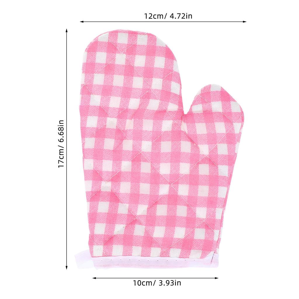 2Pcs Kids Oven Mitts Heat Resistant Microwave Gloves for Children Barbecue Baking Kitchen Cooking Anti Scalding Insulated