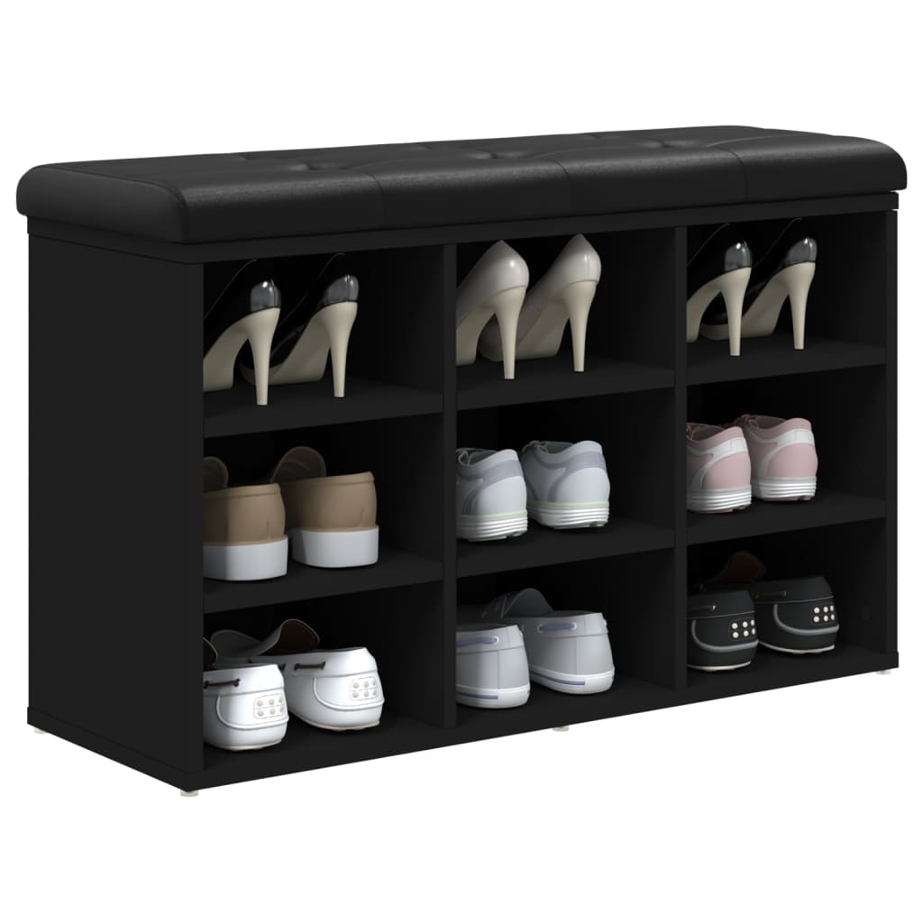 Schuhbank für den Eingangsbereich, mit Platz für 9 Paar Schuhe, vielseitig einsetzbare Schuhbank, 82 x 32 x 50 cm