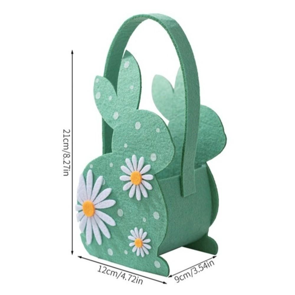 Plstěná velikonoční dárková taška Měkká 3D taška s králíčkem Dětská velikonoční taška na sladkosti s králíčkem Dětské drobnosti