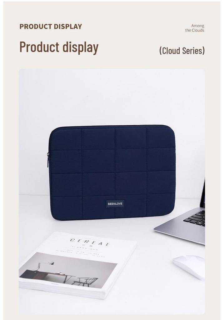 Cloud 15.6-Inch Laptop Sleeve with Inner Storage for Business Travel, Fits 14-Inch Laptops
