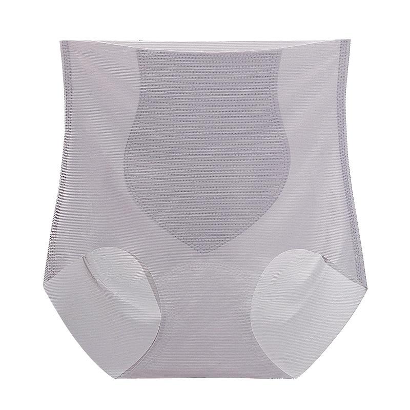 

Women s Summer Thin Ice Silk Antibacterial Bottom Crotch Non Mark Sports Yoga High Waist Belly Triangle Briefs XXL синій