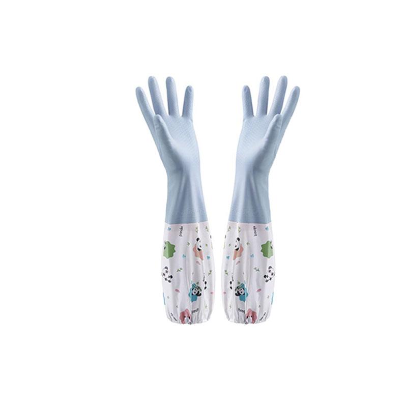 Thicken Women's Dishwashing Long Sleeves PVC Gloves,Waterproof,latex Free,Reusable, Kitchen Cleaning, Working Safety Gloves