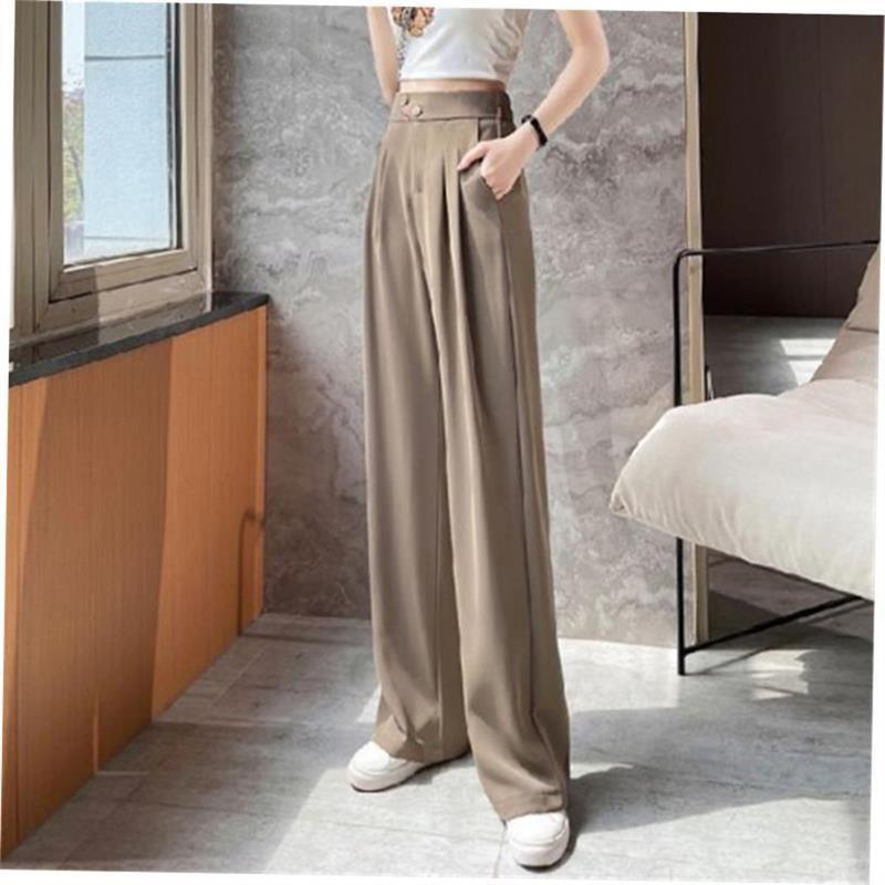 Wide Leg Pants for WOMEN'S Summer Thin High Waist Suit P