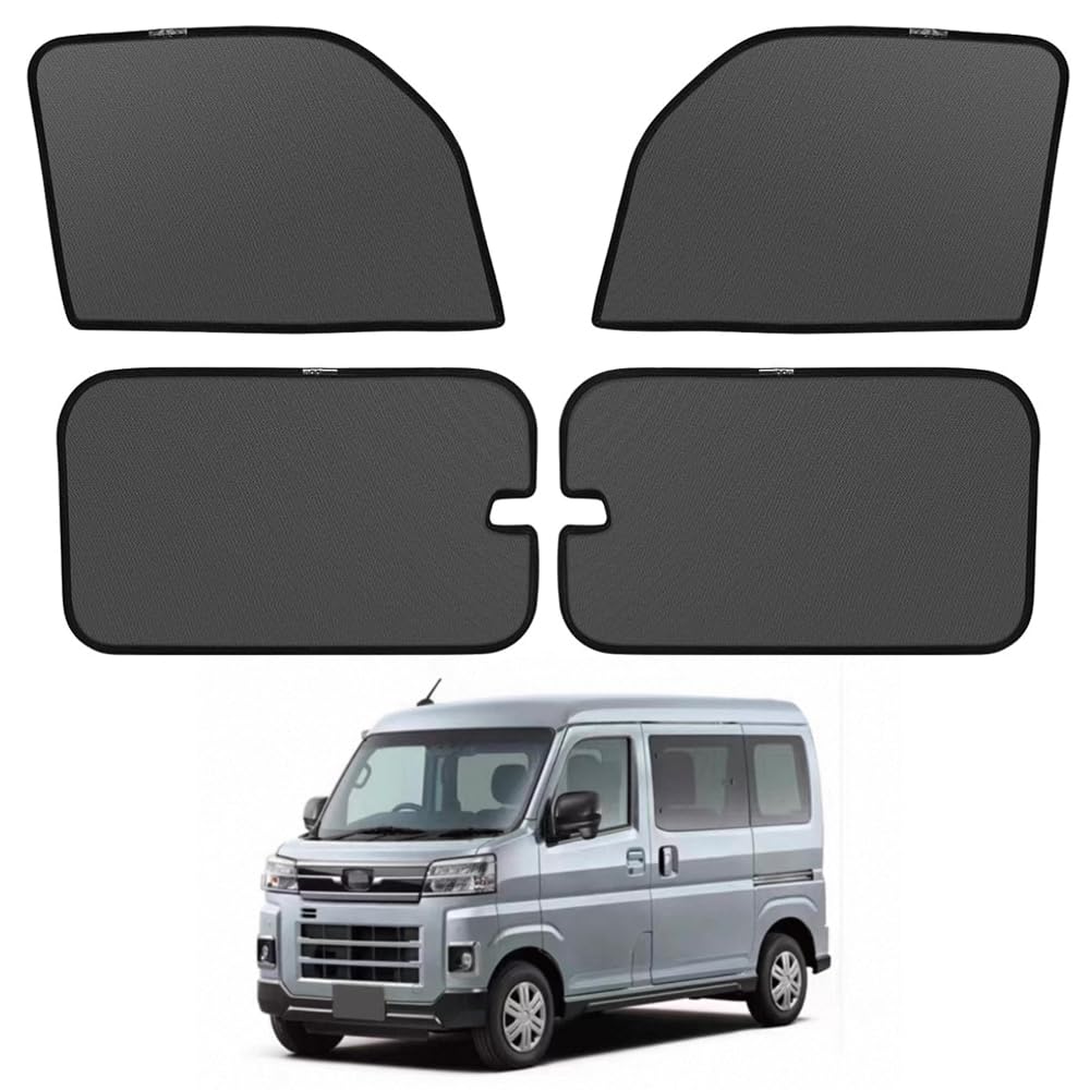 Sunshade for Daihatsu Atrai S700 Series Mesh Car Light Insect Side Design for Atrai S700 Series Foldable Sunshade Set of 4 Atrai S700 (6th чёрный