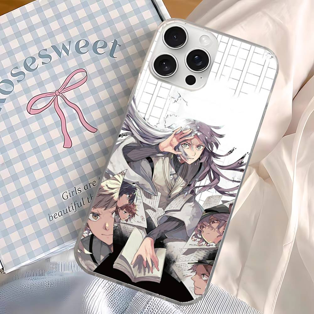 Bungo Stray Dogs Anime Phone Case For iPhone 11 12 13 14 15 16 17 Plus Pro Max Satin Glossy Colorful