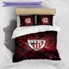 Athletic Bilbao Football Printed 3 Pieces Bedding Set, Comfortable Skin Friendly Bedroom Duvet Cover Set