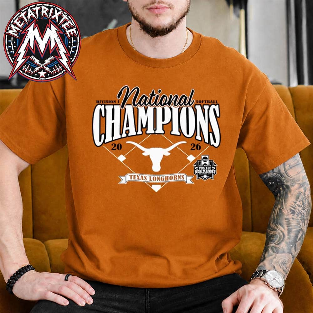 Texas Longhorns 2026 Softball National Champs NCAA DI Diamond Tee Women’s College World Series T-Shirt