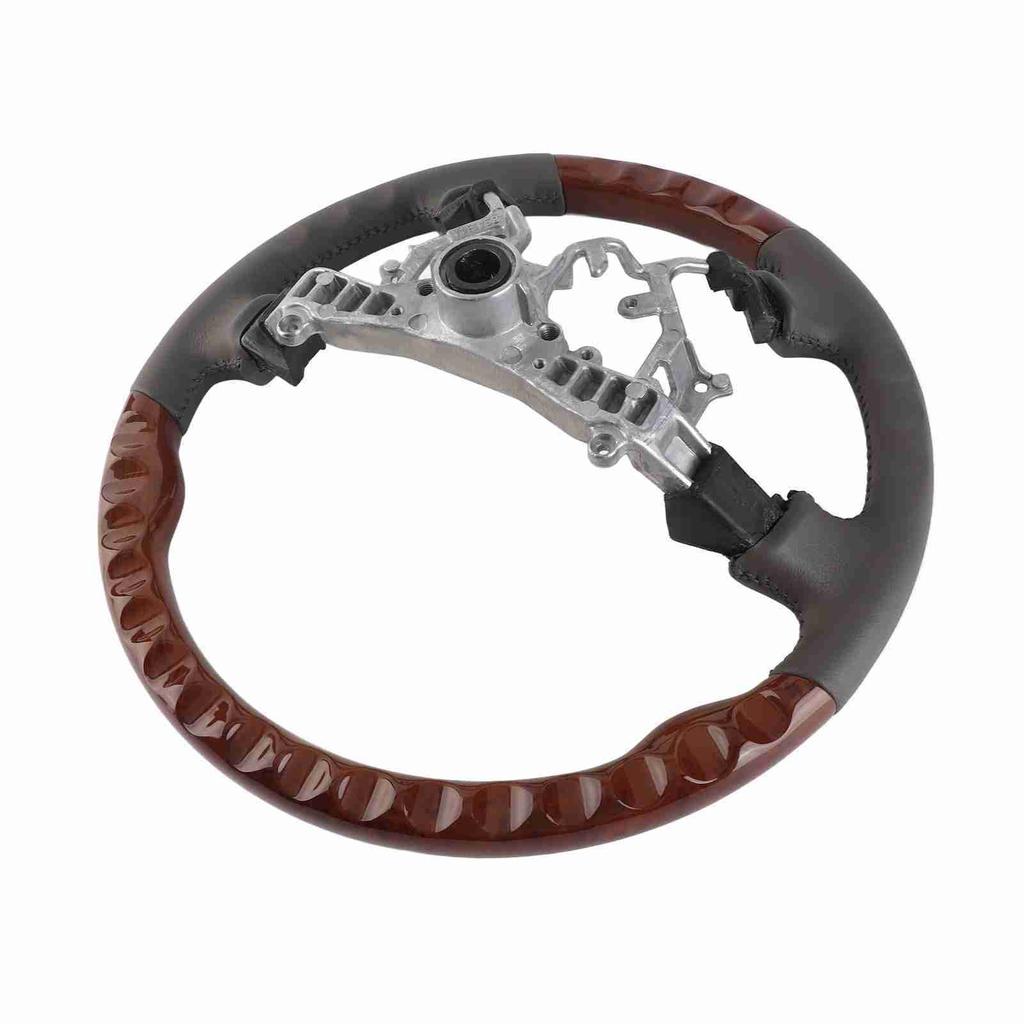 15,6 Zoll Upgrade Lenkrad Grau Leder Holzmaserung Passend für CamryLandcruiserPradoHilux
