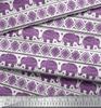 Soimoi Japan Crepe Satin Fabric Aztec & Tribal Elephant Ethnic Print Sewing Fabric Metre 42 Inch