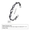 Personality Vintage Feather Thorns Twist Silver Color Open Cuff Bracelet for Men Stainless Steel Adjustable Bangle Gifts