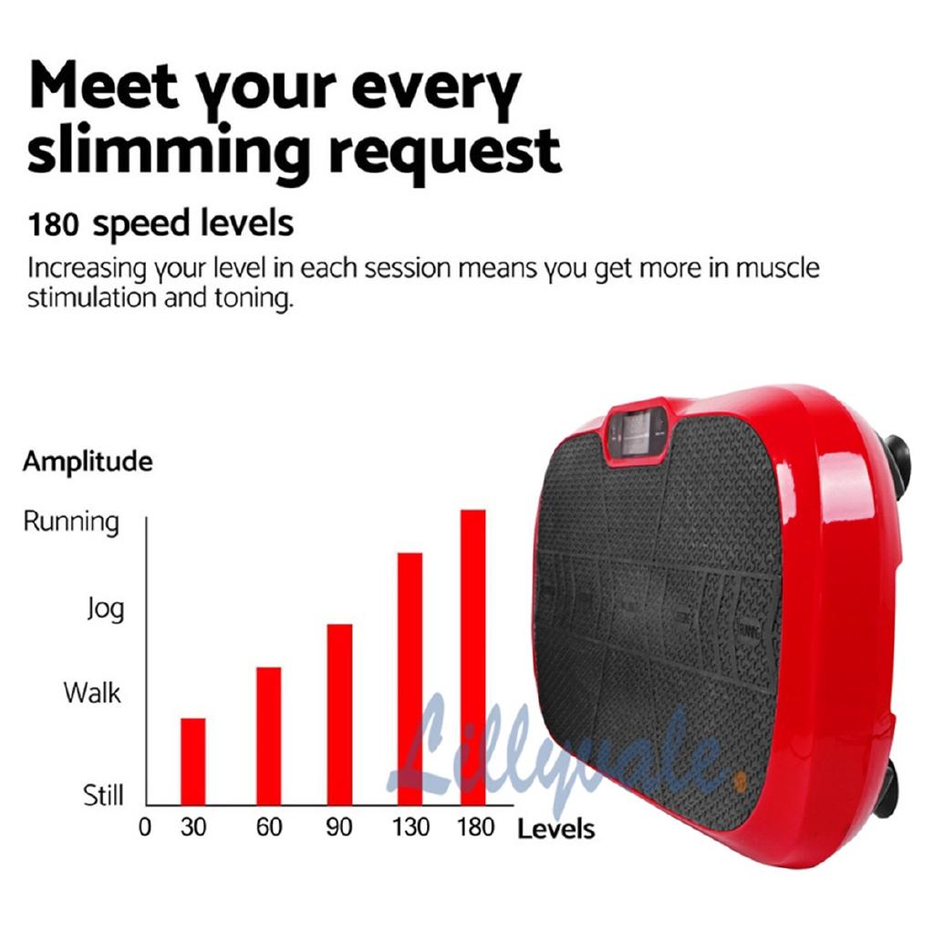 110V 250KG Max Bearing Exercise Fitness Slim Vibration Machine Trainer Plate Platform Body Shaper +Remote Watch+ RC+Resistance Band