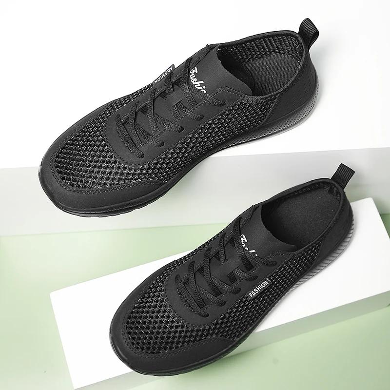 Summer Utralight Men Shoes Casual Breathable Sneakers Outdoor Trainers Men Lace-up Men Non-slip Walking Shoes