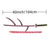 104cm Demon Slayer Kokushibo Katana Kimetsu No Yaiba Sword Blade Anime Cosplay Prop Real Size Japanese Katana Samurai Sabre Toy