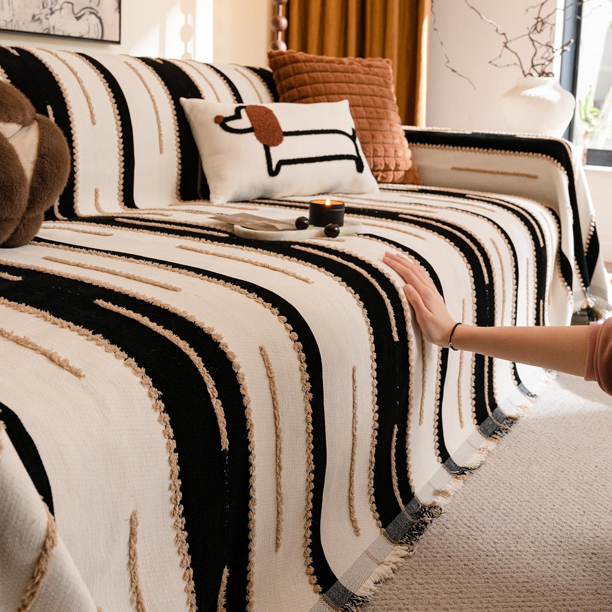 

1pc Chenille Sofa Cover Blanket, Dustproof Couch Cover Blanket, All Seasons Universal Sofa Slipcover, Pet Friendly Anti Cat Scratch Sofa Cover Bedroom 180 * 130cm single pack