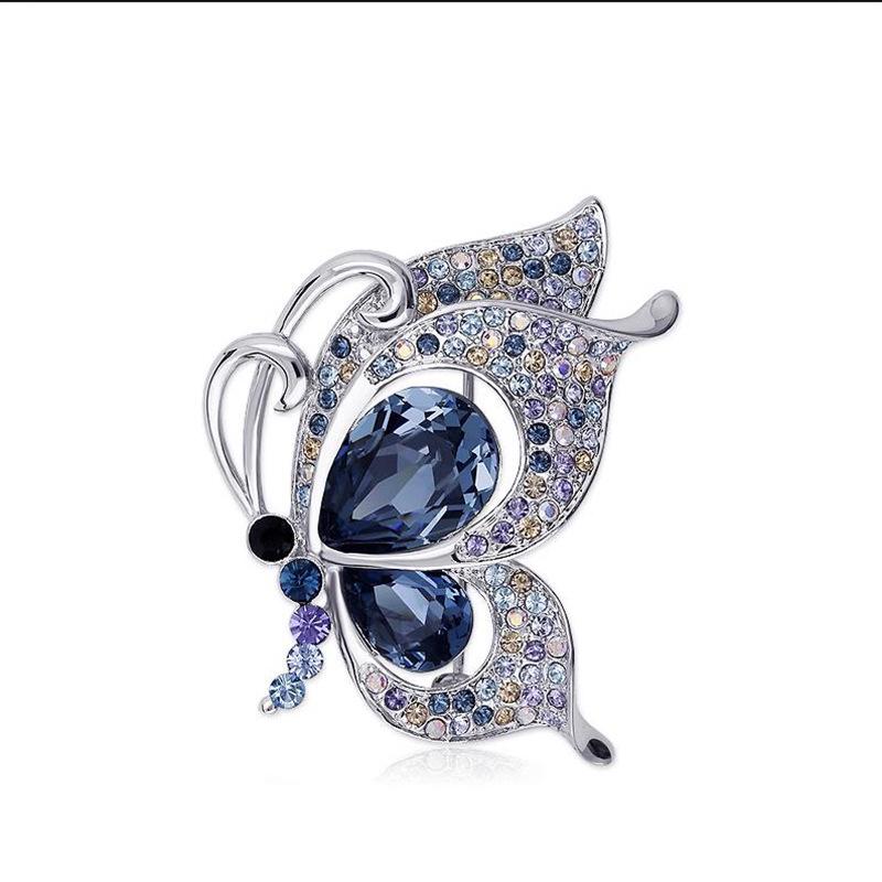 

Брошь-бабочка со стразами: Ретро Водонепроницаемая Хрустальная Брошь-Пин для Женщин