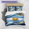 Set Biancheria da Letto Stampata Calcio Argentina 3 Pezzi Copriletto Traspirante Accogliente come Regalo per Inaugurazione Casa o Festa