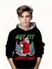 Kids Clothes Funny Christmas Hoodies Reindeer Santa Claus Long Sleeve Thin Sweatshirt for Boys Girls Xmas Gift for Children Top