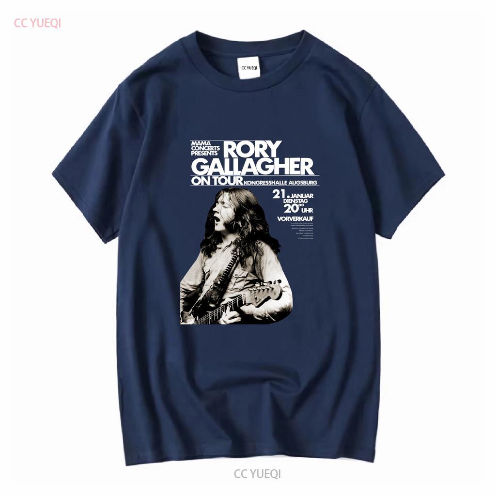 Rory Gallagher In Tour Concerto Rara Nera Taglia Piena Maglietta vintage Lavata Elastica streetwear grafica Versatile Unisex