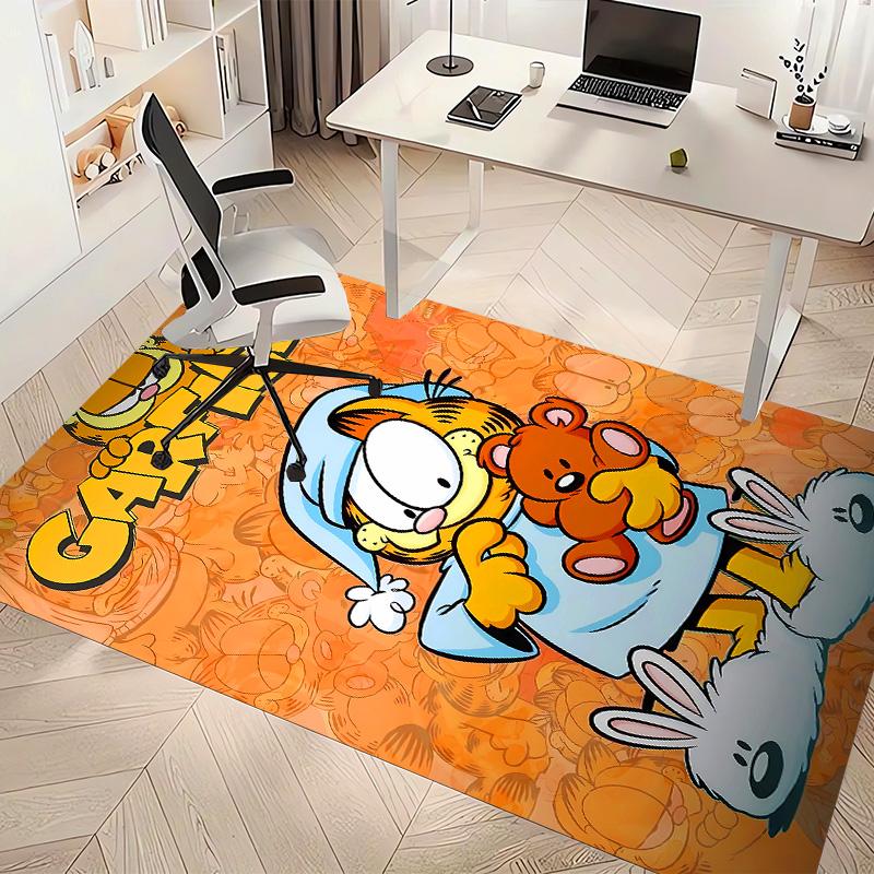 Cute Garfield Printed Absorbent Washable Carpet, Non-Slip Bathroom Mats, Kitchen Rugs, Yoga Mat,Living Room Entrance, Camping Picnic Rugs