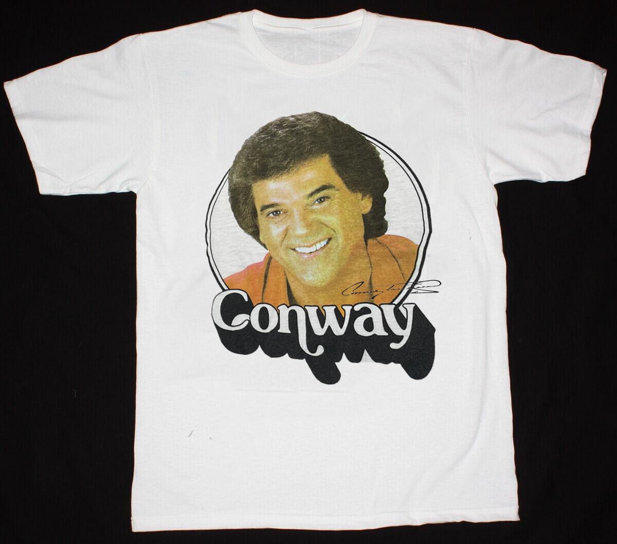 Rare Conway Twitty Cotton Short Sleeve White S-2345XL Unisex T-Shirt XXXL
