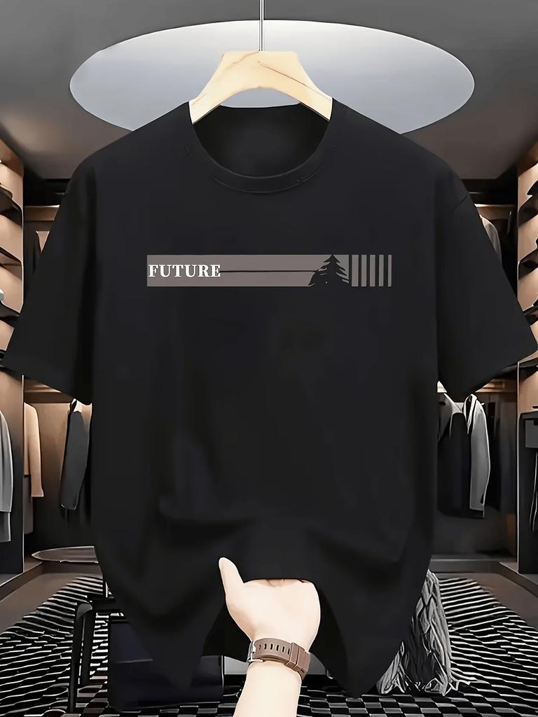 Herren T-Shirt mit 3D-Muster Kurzarm-T-Shirt 3D-bedrucktes Rundhals-Shirt Retro Retro Lässig Streetwear