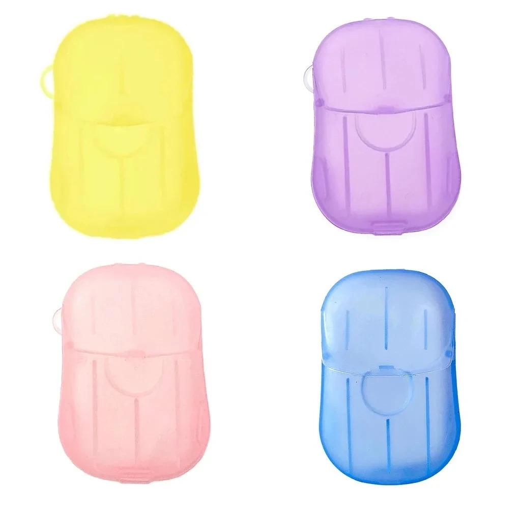 1/6Pcs Portable Soap Paper Disposable Travel Case Mini Cleaning Soaps for Washing Cleaning Hand for Outdoor Camping Hiking