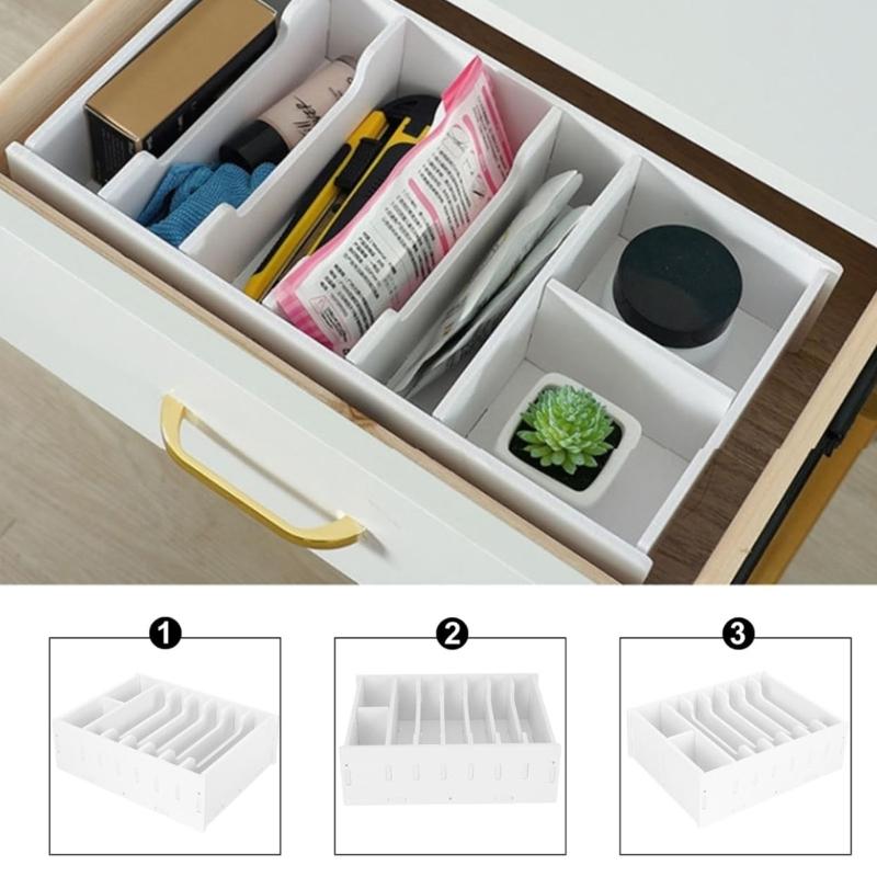 Multipurpose Plastic Organizers Box With Removable Partitions For Cash Jewelry And Document Storage