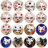 Stylish Japanese Anime Half Face Fox Mask With Artistic Handdrawn Details For Halloween And Cosplay