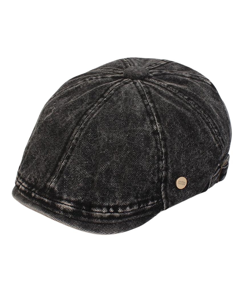Yunibeosyeolkemiseuteuli Vintage Washed Black Denim Hunting Cap