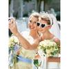 Pearl Bride Headband with Veil Heart Shaped Pearl Bride Sunglasses for Bachelorette Party Decorations Bride Accessories Bridal S