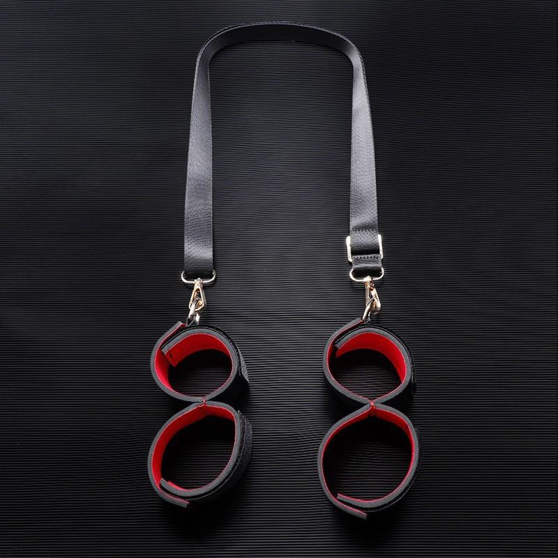 Bondage Door Restraint Strap and Handcuffs Set