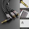 3.5mm To 2RCA Auditory Adapter Cable Cord Flexible For Noise less Signal Transfer Between Devices