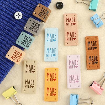 Printed Trademark Clothing Accessories DIY Patch Stickers Shoes and Hats Luggage Accessories English Letters Leather Label Cloth Stickers