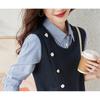 Spring Autumn New Polo-neck Vintage Striped Patchwork Shirt Ladies Long Sleeve Fake Two Pieces Casual Fashion Blouse Women's Top