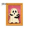 Waterproof Fridge Magnets Halloween Pumpkin Frame Refrigerator Magnet, Vintage Ghost Whiteboard Decorative Magnet for Holiday Party