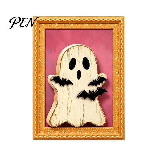Waterproof Fridge Magnets Halloween Pumpkin Frame Refrigerator Magnet, Vintage Ghost Whiteboard Decorative Magnet for Holiday Party